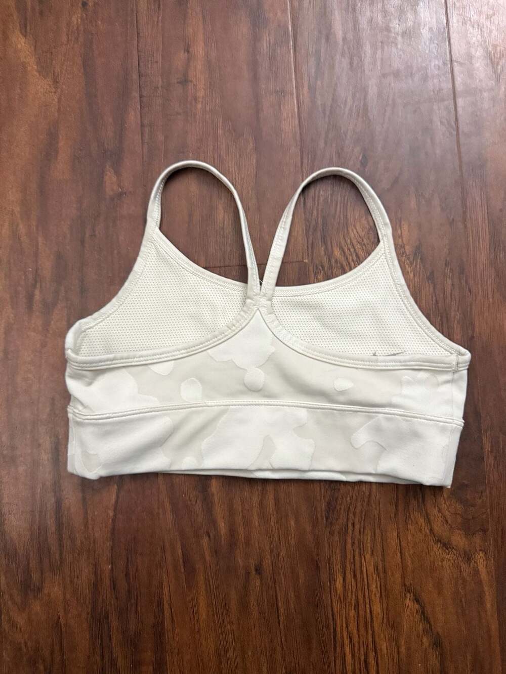 Kids Nike Sports Bra Size M Ivory Camo Dri-FIT